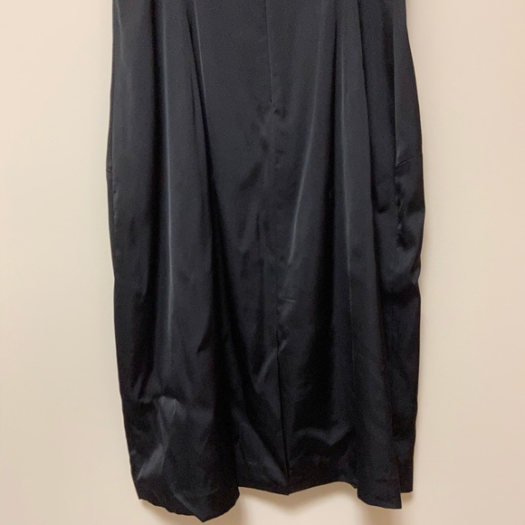 Express Black Silky Shiny Slip Sundress Dress 10 - Picture 9 of 12